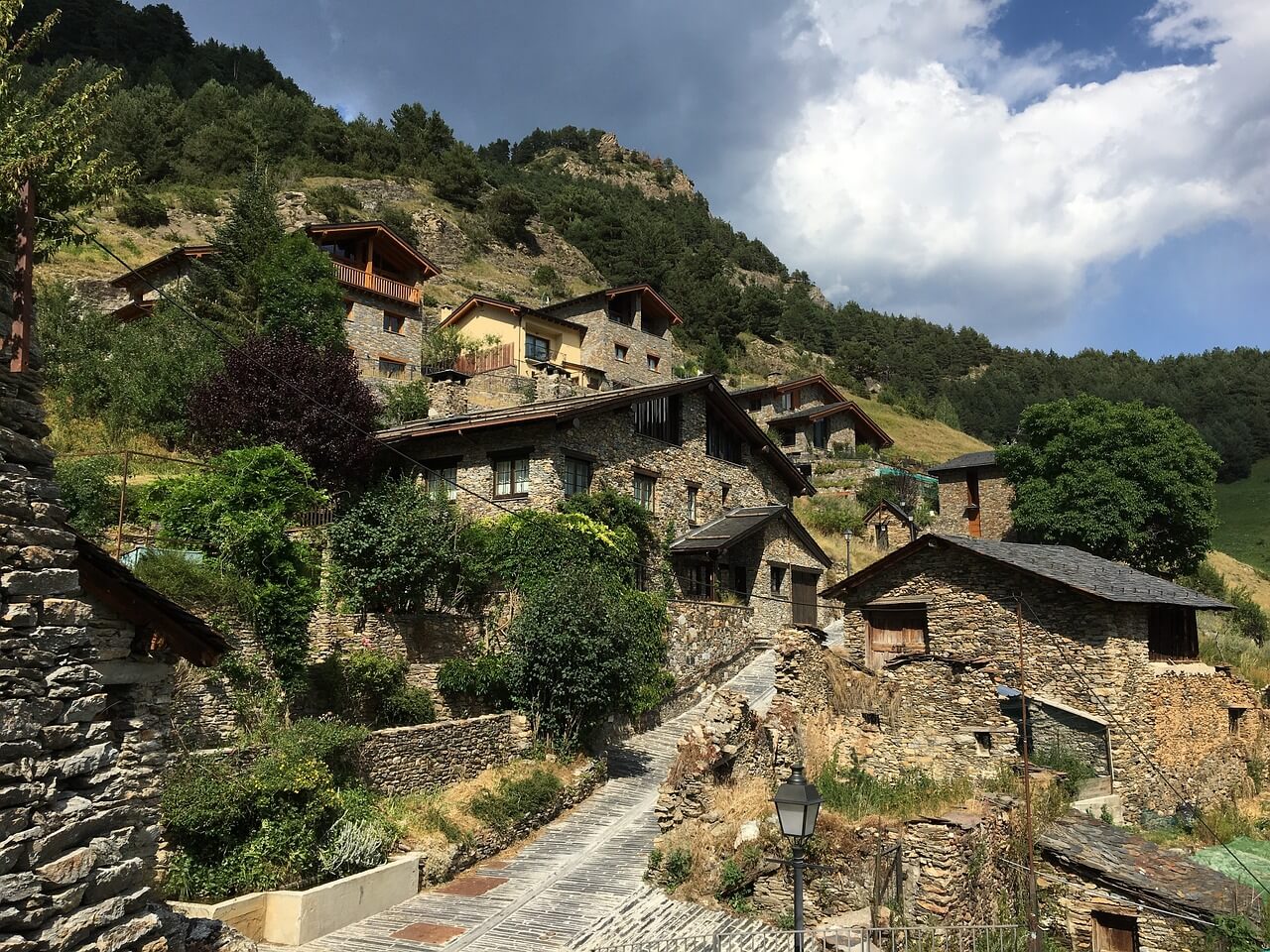 Scenic last minute cityscapes and architecture in Andorra la vella.