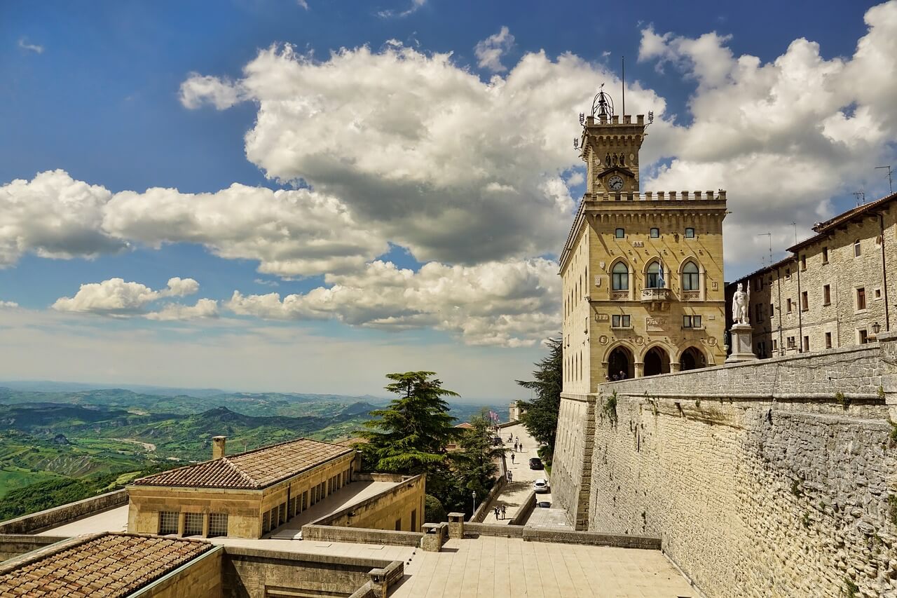 Scenic landscapes of San marino.