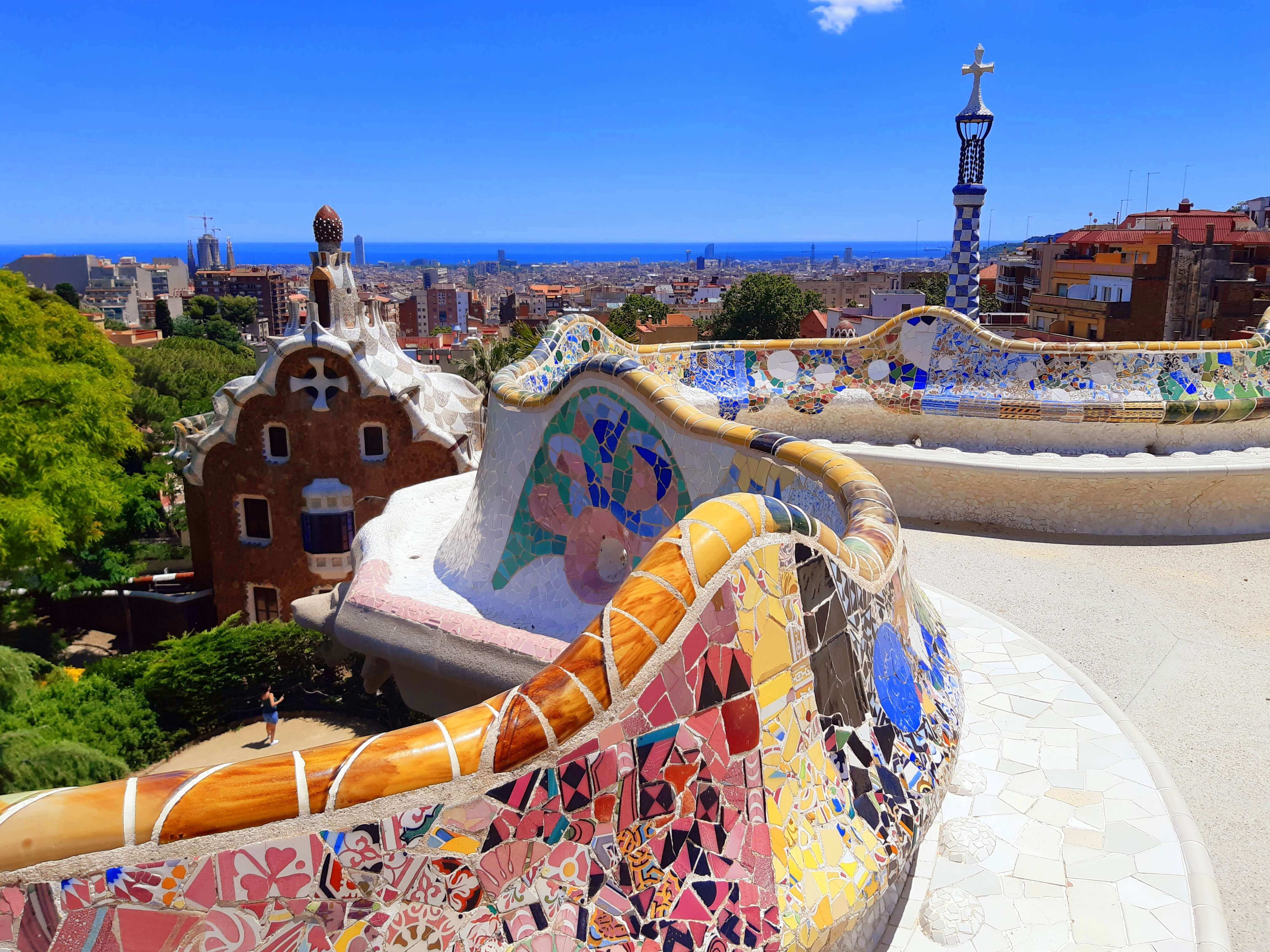 Scenic last minute cityscapes and architecture in Malaga airport.