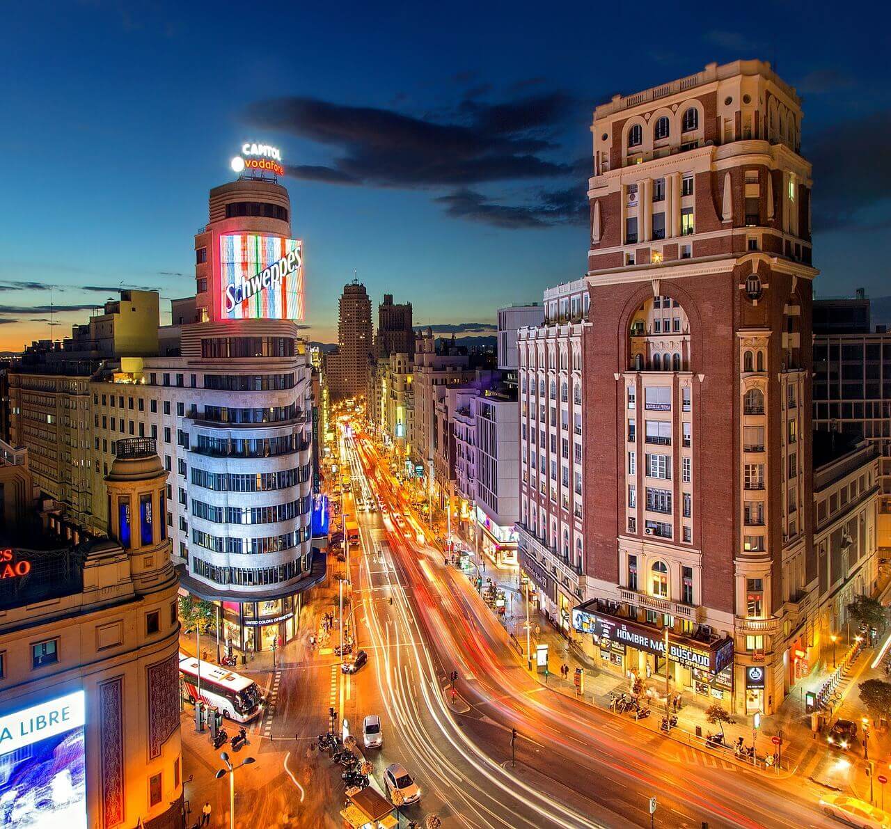 Scenic last minute cityscapes and architecture in Madrid.