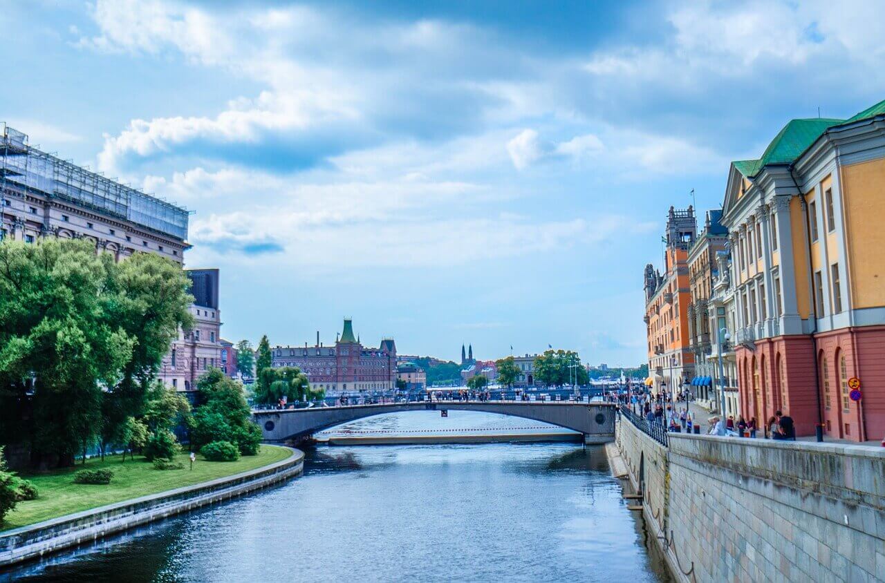 Scenic last minute cityscapes and architecture in Stockholm arlanda airport.